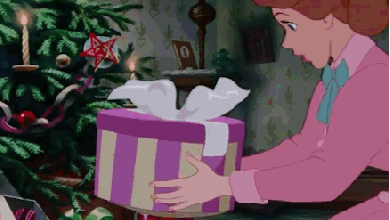 GIF cadeau de Noël Disney